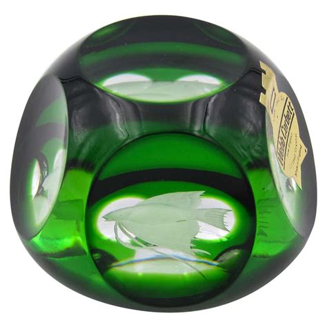 source of green crystal paperweights 